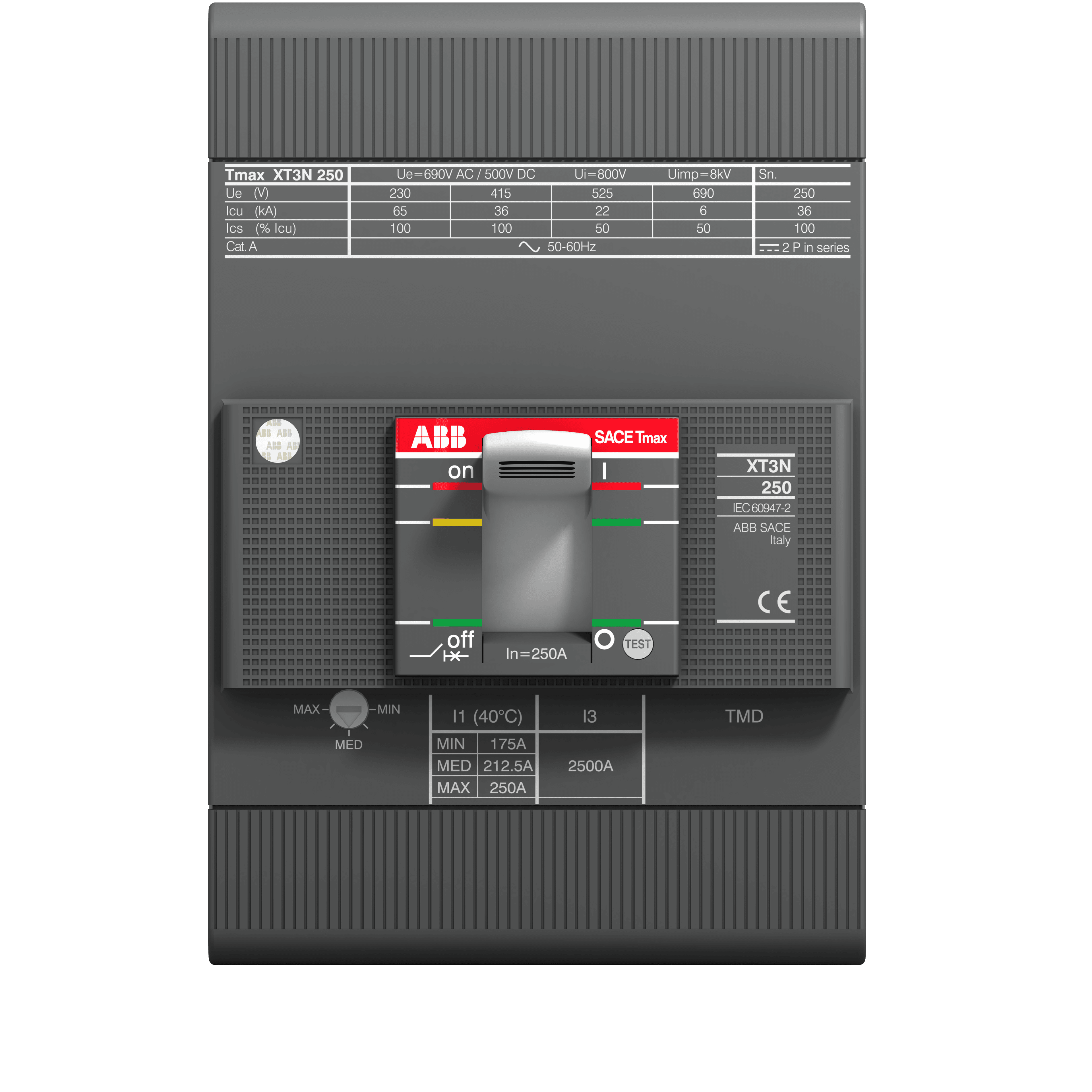 1SDA068054R1 ABB - XT3N 250 TMD 80-800 3p F F