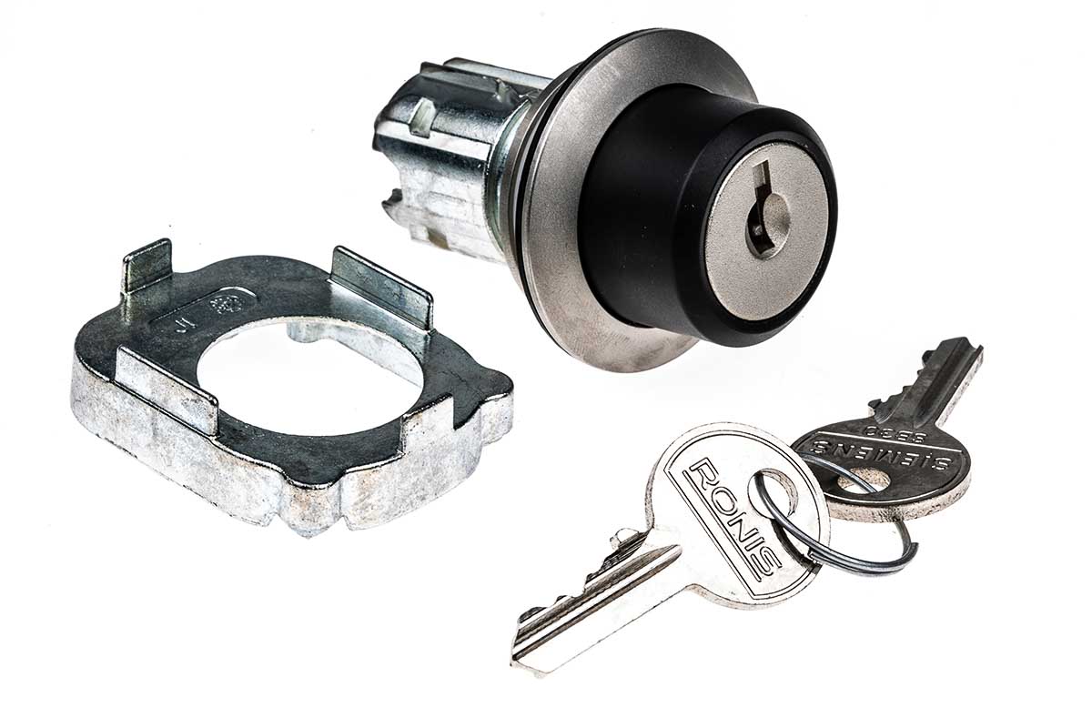 Siemens SIRIUS ACT 3SU10 3-position Key Switch Head, Latching, 30mm Cutout | 3SU1060-4LL11-0AA0