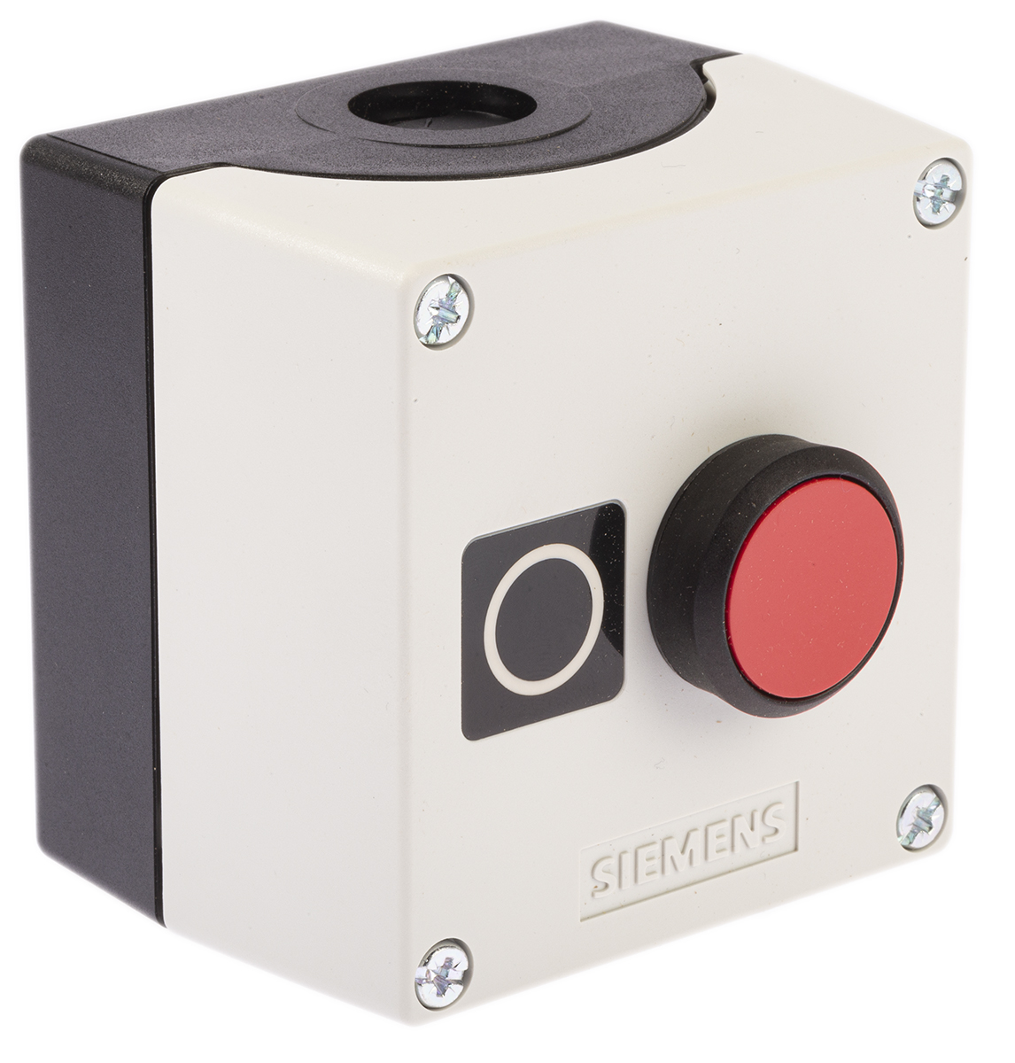 Siemens Enclosed Push Button - SPST, Plastic, Red, O, IP66, IP67, IP69 | 3SU1801-0AC00-2AB1