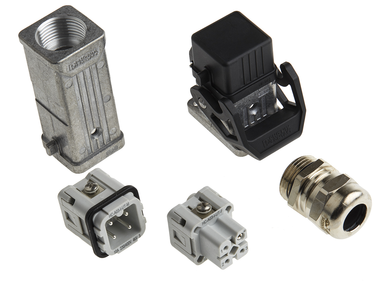 Phoenix Contact Connector Set, 3 Way, 10A, Female, Male, HC, 230 V | 1409655