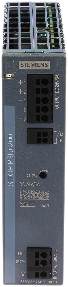 Siemens SITOP PSU6200 Switched Mode DIN Rail Power Supply, 120 → 230 V ac / 120 → 240V dc ac, dc Input, | 6EP3333-7SB00-0AX0