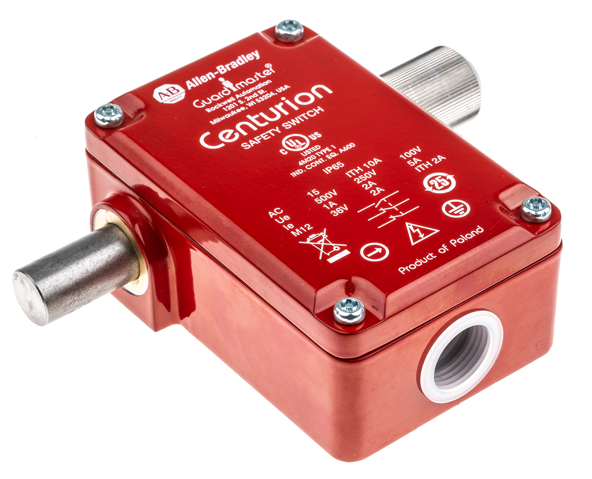 Allen Bradley Guardmaster 440K Safety Interlock Switch, 2NC/1NO, Tongue Actuator Included, Metal | 440K-B04026