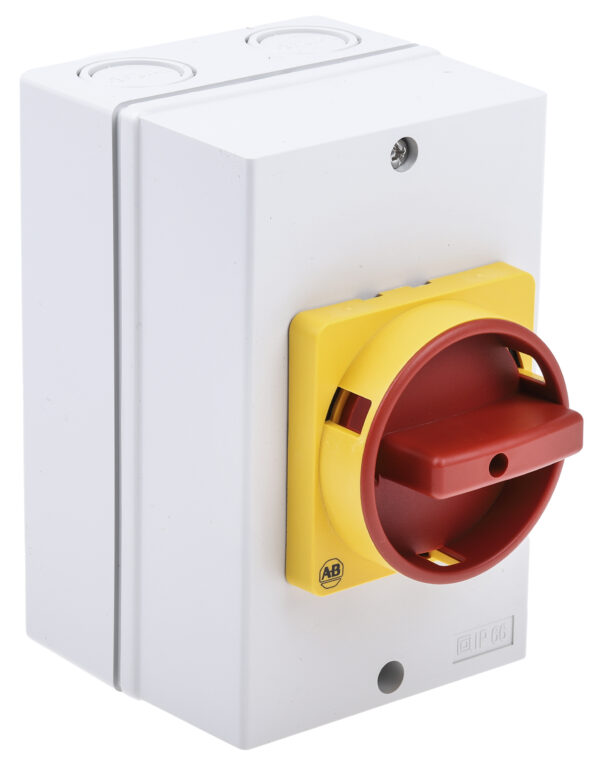 Allen Bradley 3P Pole DIN Rail Isolator Switch - 32A Maximum Current, 15kW Power Rating, IP66