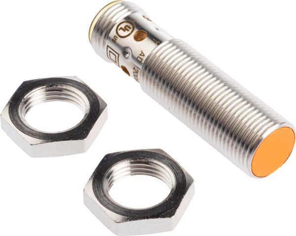 ifm electronic Inductive Threaded Barrel Proximity Sensor, M12, 4 mm Detection, PNP NC, 10 → 36 V dc