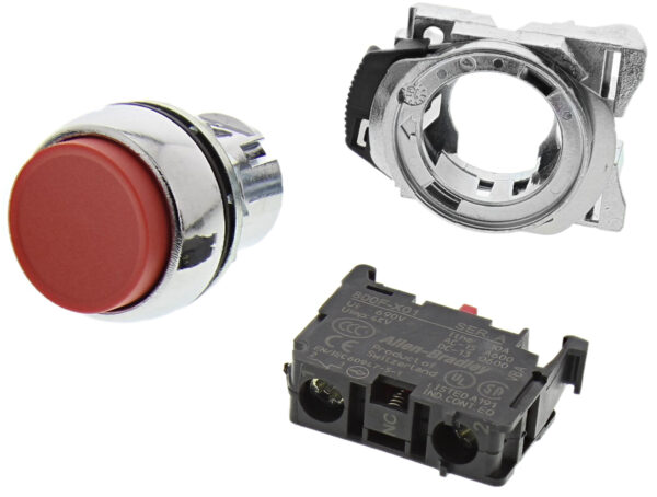 Allen Bradley 800F Series Push Button, Panel Mount, 22mm Cutout, SPST