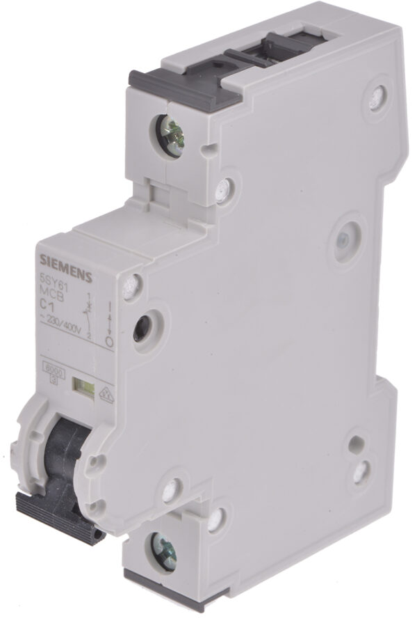 Siemens Sentron 5SY6 MCB, 1P, 1A Curve C, 230V AC, 72V DC, 6 kA Breaking Capacity