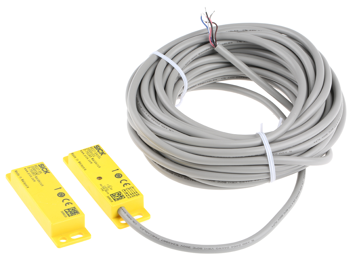 SICK RE27 Series Magnetic Non-Contact Safety Switch, 30V dc, Plastic Housing, 3NO, M12 | RE27-SA10L