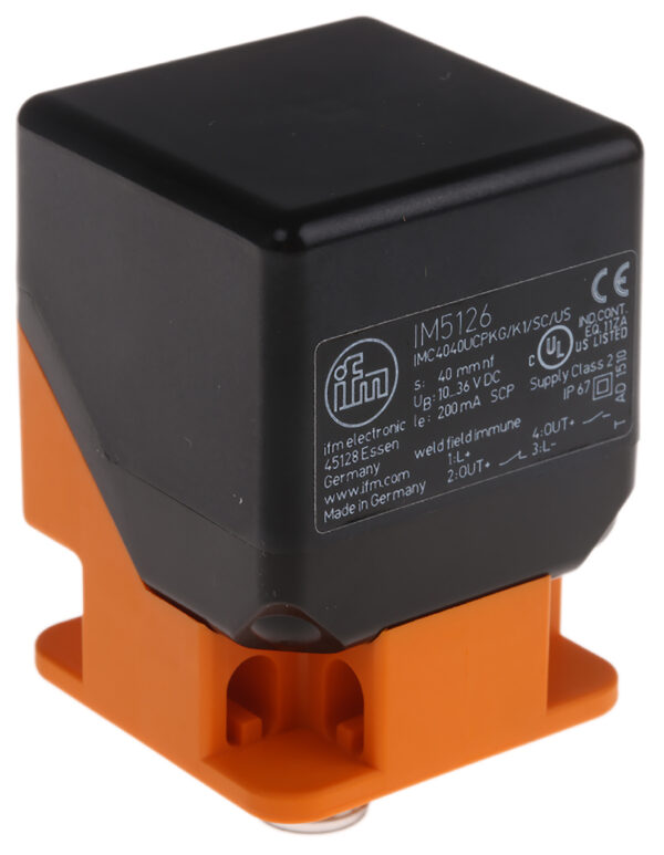 ifm electronic Inductive Block Proximity Sensor, 40 mm Detection, PNP NO+NC, 10 → 36 V dc