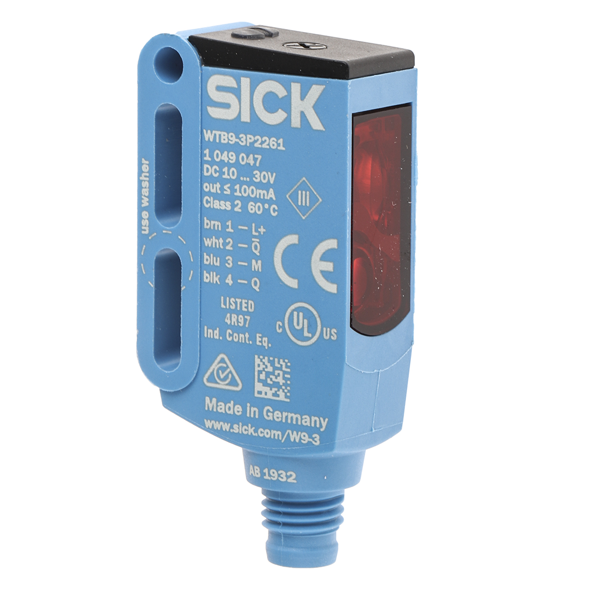 SICK Background Suppression Photoelectric Sensor, Block Sensor, 20 mm → 350 mm Detection Range | WTB9-3P2261