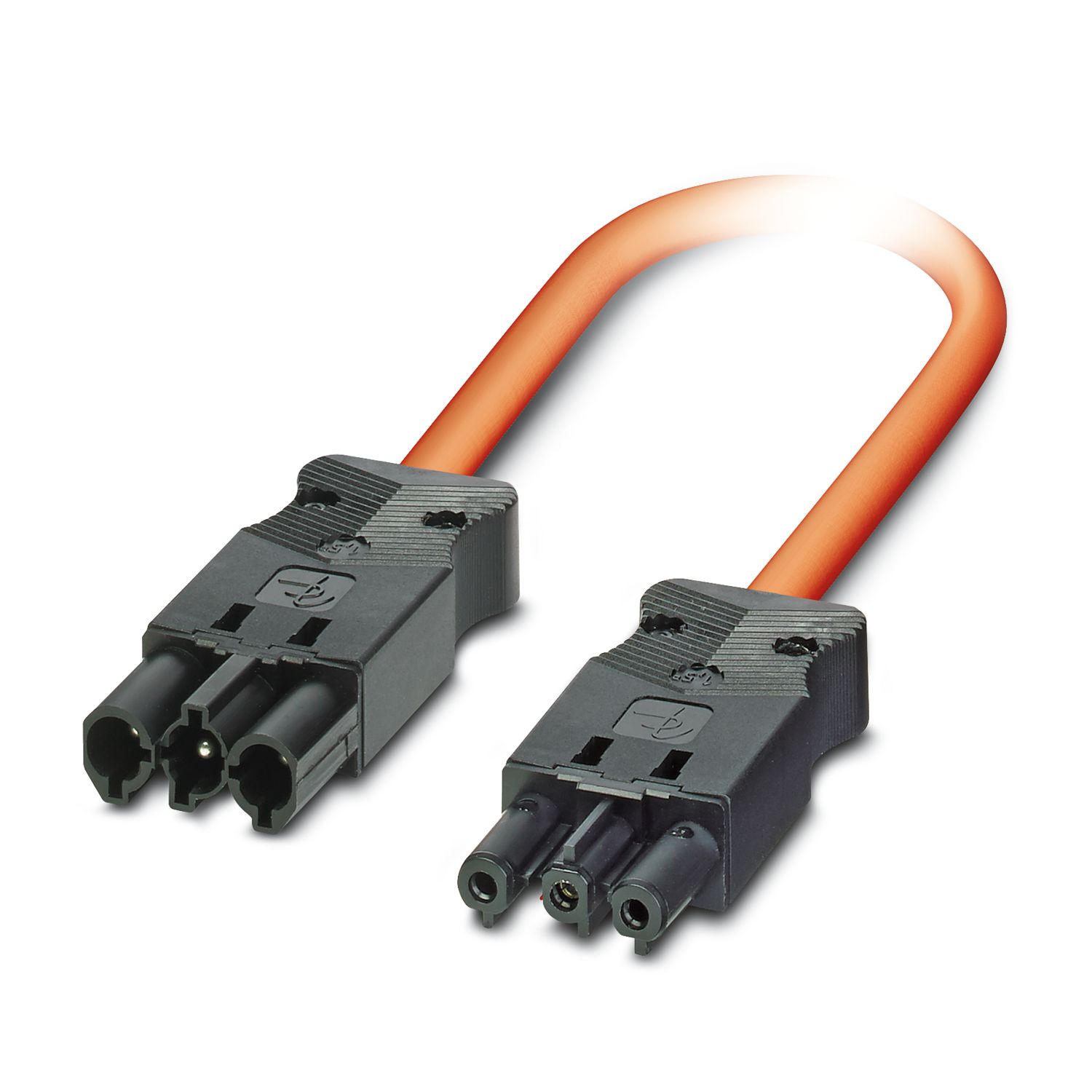 Phoenix Contact Power 3 Core Power Cable, Orange Polyvinyl Chloride PVC, 1m | 2702304