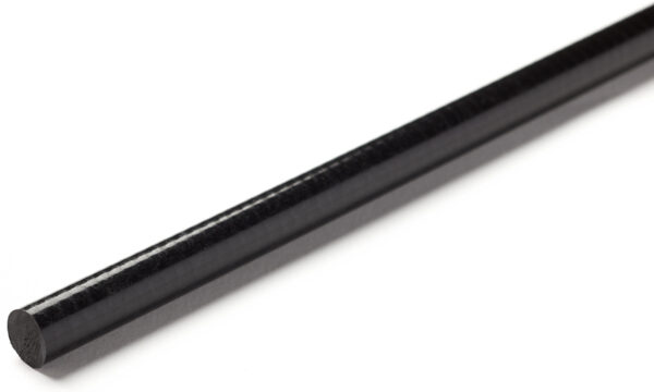 RS PRO Black Glass-Reinforced Plastic GRP Rod, 1m x 25mm Diameter