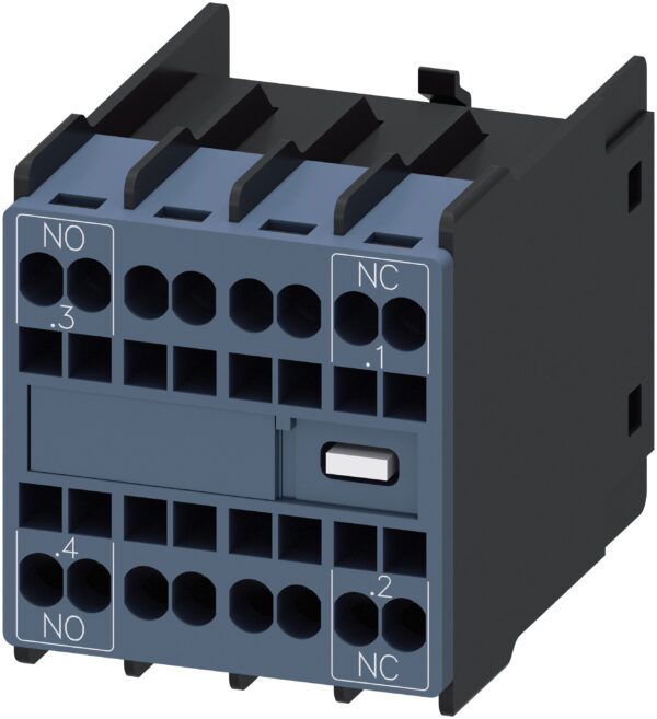 Siemens Auxiliary Contact, 2 Contact, 1NC + 1NO, Snap-On, Sirius Innovation 3RH2