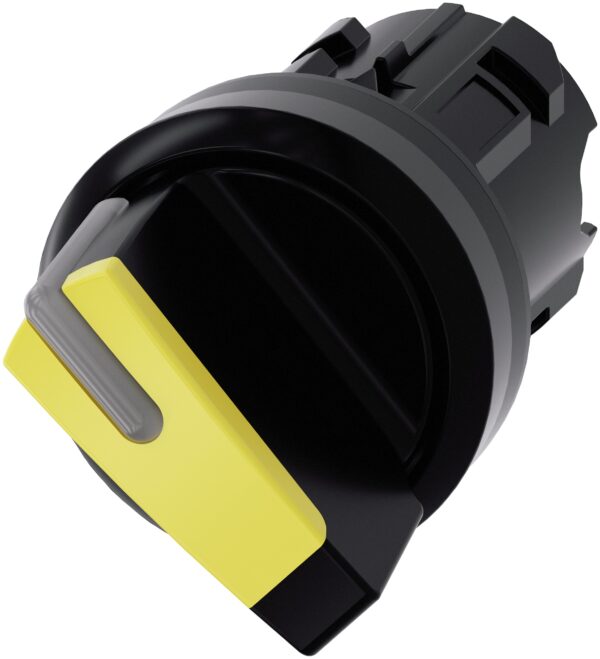 Siemens SIRIUS ACT Series 2 Position Selector Switch Head, 22mm Cutout, Yellow Handle