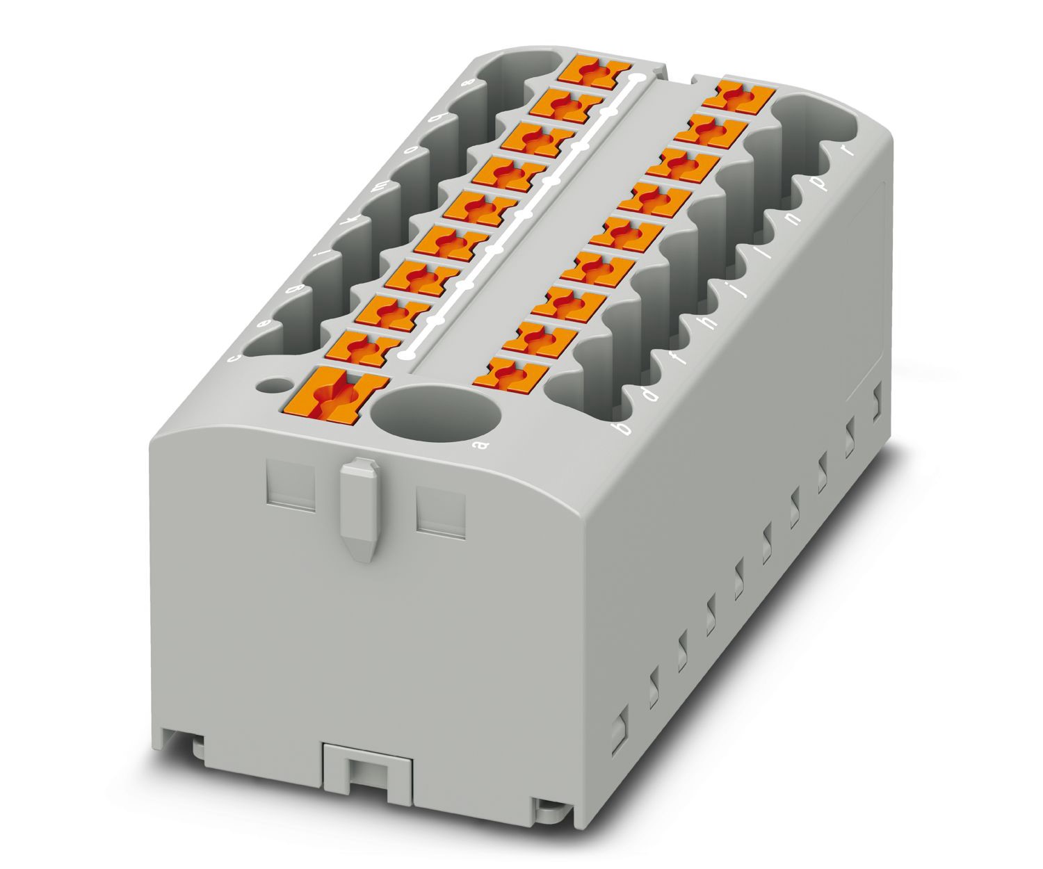 Phoenix Contact Distribution Block, 19 Way, 0.14 → 4mm², 24 A, 41 A, 500 V, Grey | 3273374