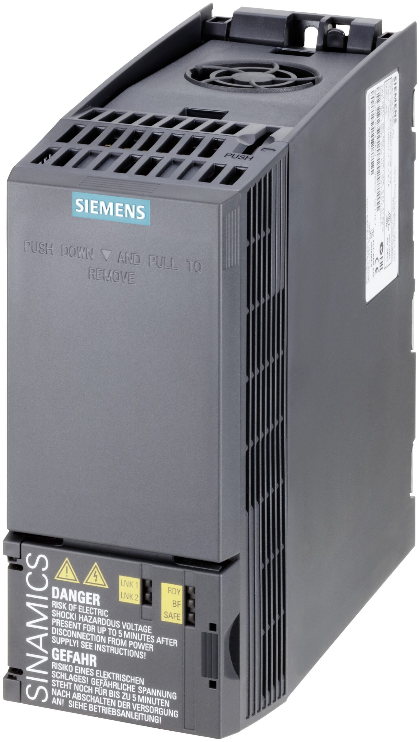 Siemens Inverter Drive, 1.1 kW, 3 Phase, 400 V ac, 3.2 A, 4.1 A, SINAMICS G120C Series | 6SL3210-1KE13-2AF2