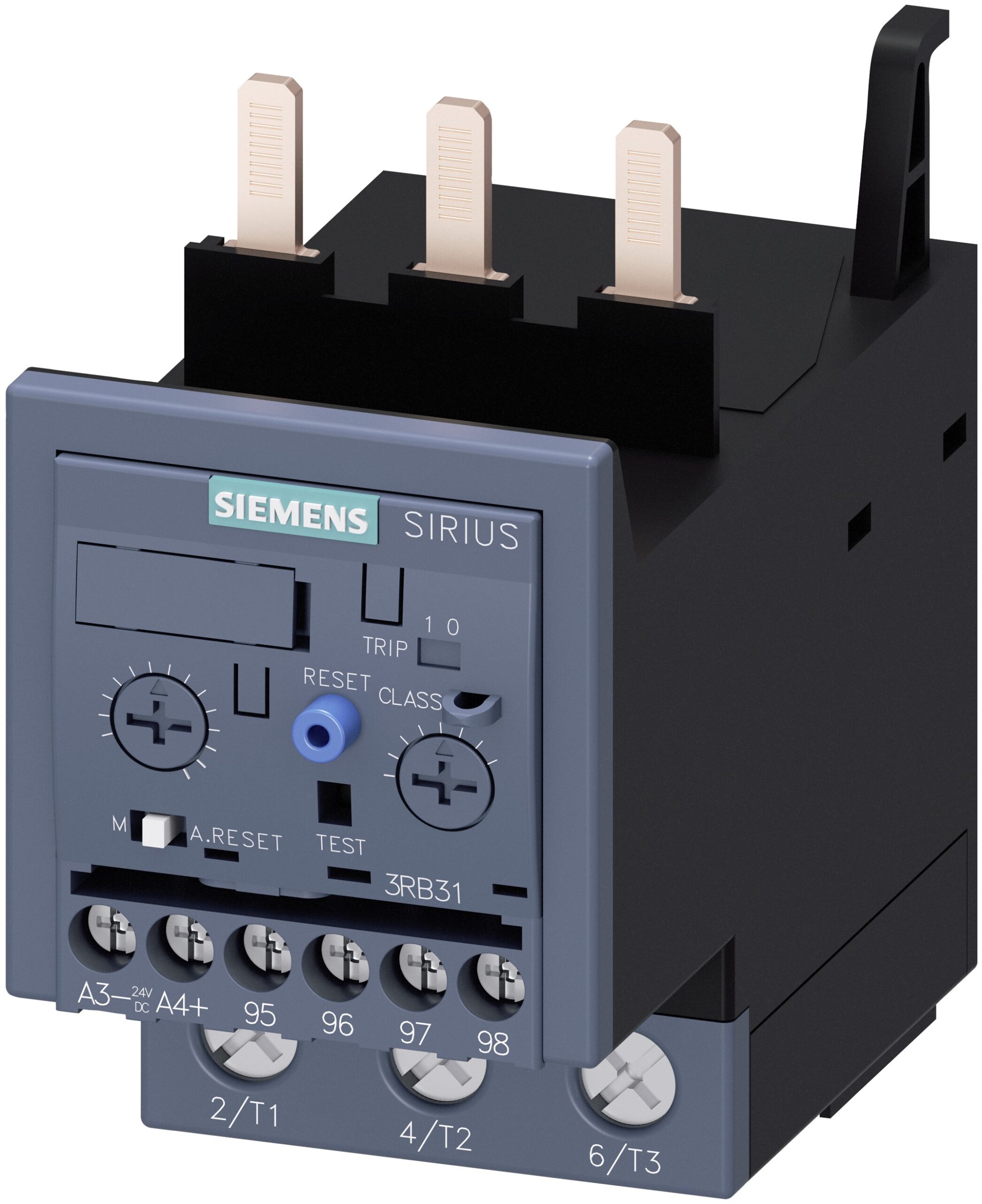 Siemens 3RB Overload Relay 1NO + 1NC, 80 A F.L.C, 2 A @ 24 V (Auxiliary DC-13), 4 A @ 24 V (Auxiliary AC-15), 80 (Main) | 3RB3133-4WB0