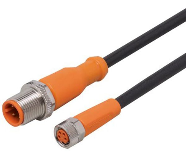 ifm electronic Male 4 way M12 to Female 4 way M8 Sensor Actuator Cable, 2m