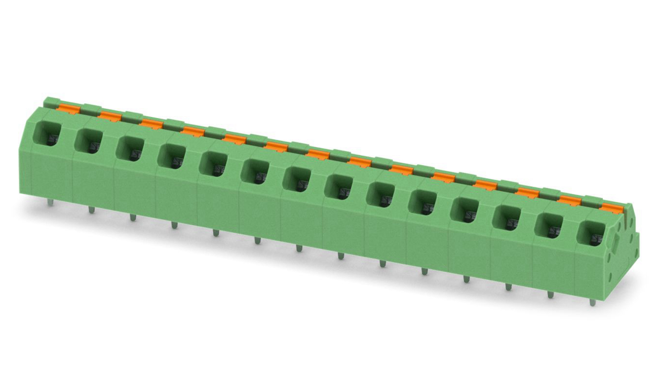 Phoenix Contact SPTAF 1/14-5.0-IL Series PCB Terminal Block, 14-Contact, 5mm Pitch, Through Hole Mount, 1-Row | 1862398