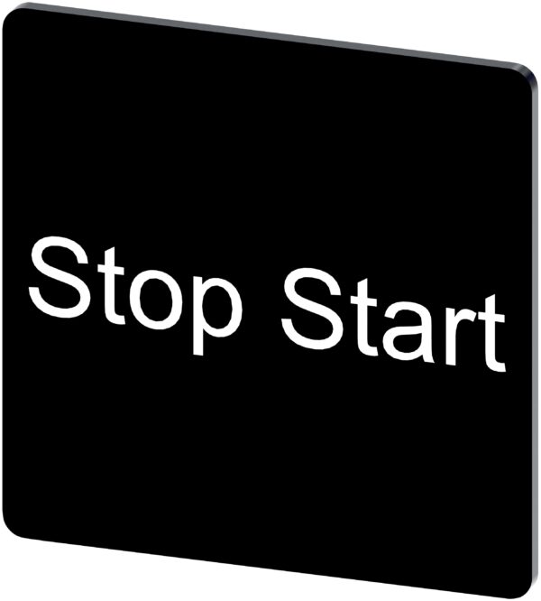 Siemens Labeling plate, Stop - Start
