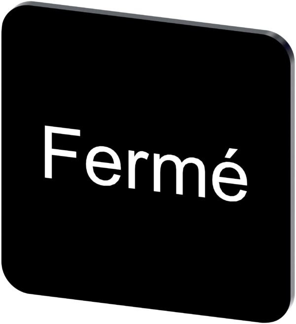 Siemens Labeling plate, Fermé