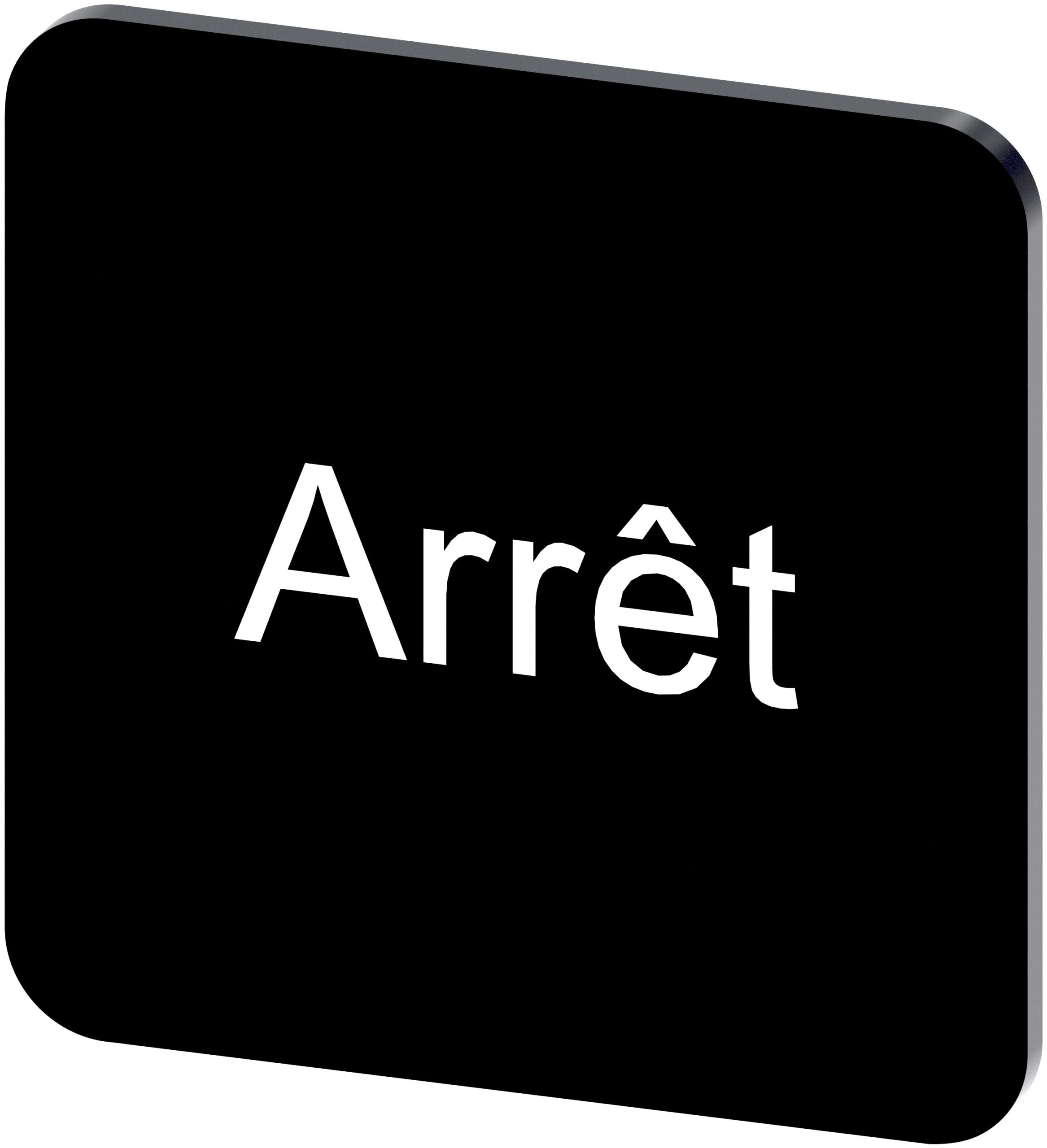 Siemens Labeling plate, Arrêt | 3SU1900-0AF16-0GB0