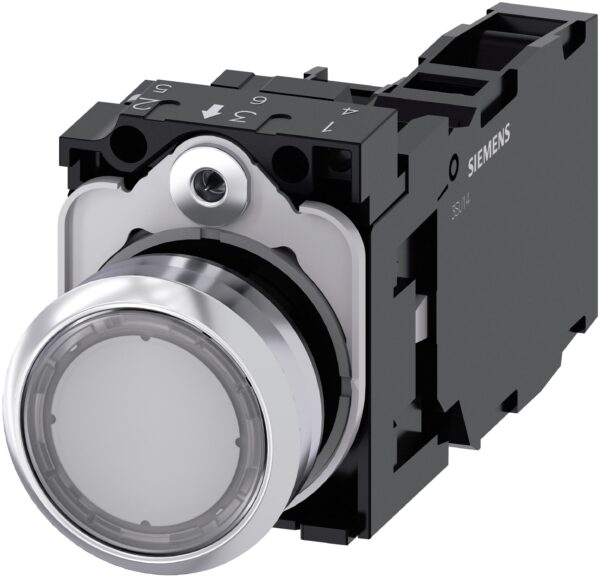 Siemens SIRIUS ACT 3SU11 Series Illuminated Push Button Complete Unit, 22mm Cutout, SPST, IP66, IP67, IP69(IP69K)