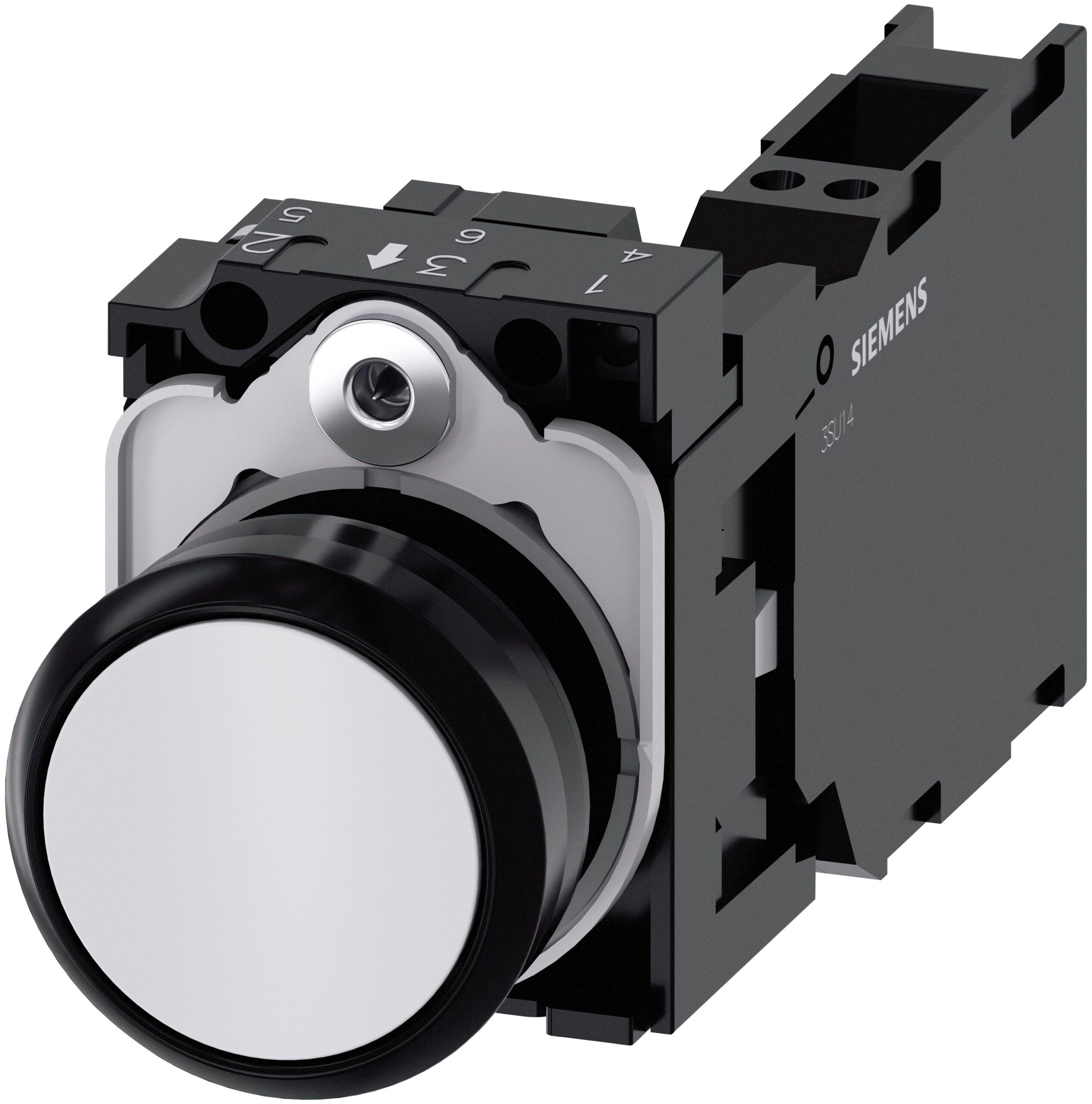 Siemens SIRIUS ACT 3SU11 Series Push Button Complete Unit, 22mm Cutout, SPST, IP66, IP67, IP69(IP69K) | 3SU1100-0AB60-3FA0