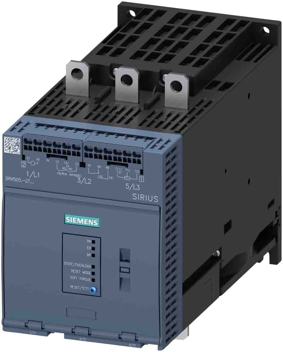 Siemens SIRIUS 3RW Soft Starter, , 110 kW, 400 → 600 V, 3 Phase | 3RW5056-2TB05