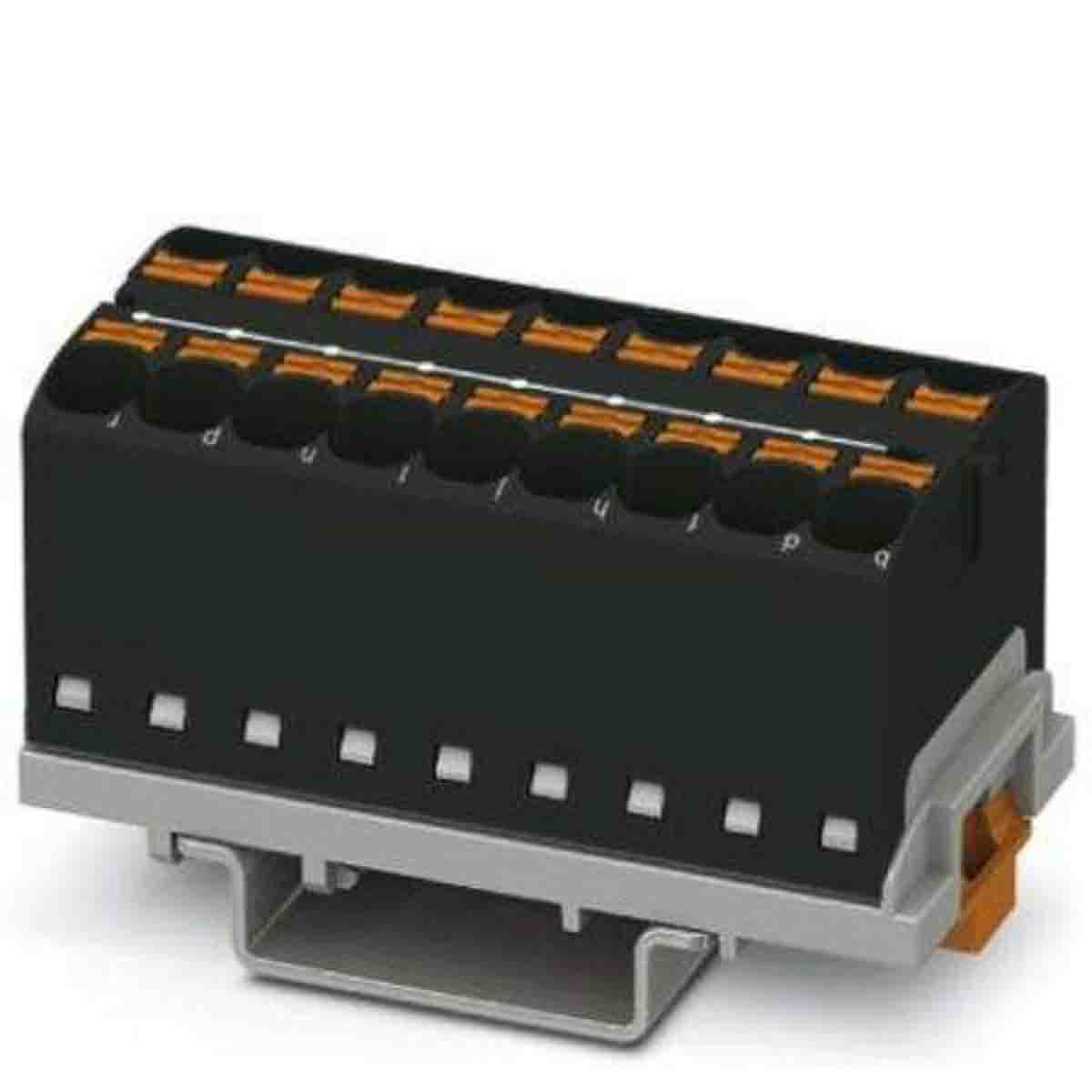 Phoenix Contact Distribution Block, 18 Way, 0.2 → 6mm², 32A, 800 V, Black | 3273584