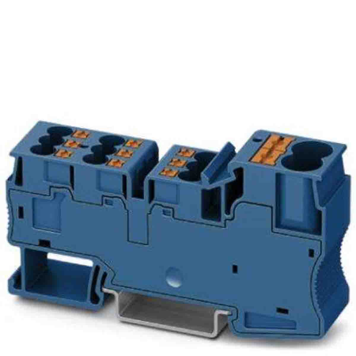 Phoenix Contact Distribution Block, 11 Way, 0.5 → 16mm², 57A, 1000 V, Blue | 3002368