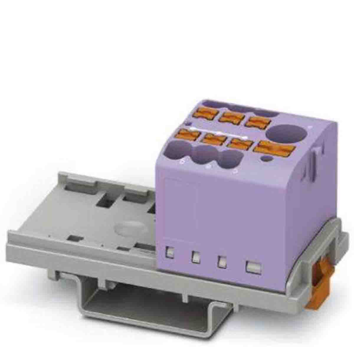Phoenix Contact Distribution Block, 7 Way, 4mm², 24A, 690 V, Violet | 3273082