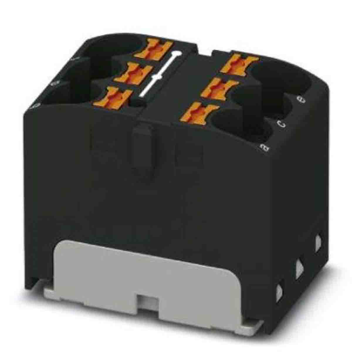 Phoenix Contact Distribution Block, 6 Way, 6mm², 32A, 450 V, Black | 3273936