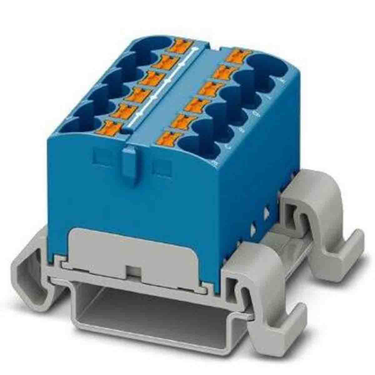 Phoenix Contact Distribution Block, 12 Way, 0.2 → 6mm², 32A, 800 V, Blue | 3273682