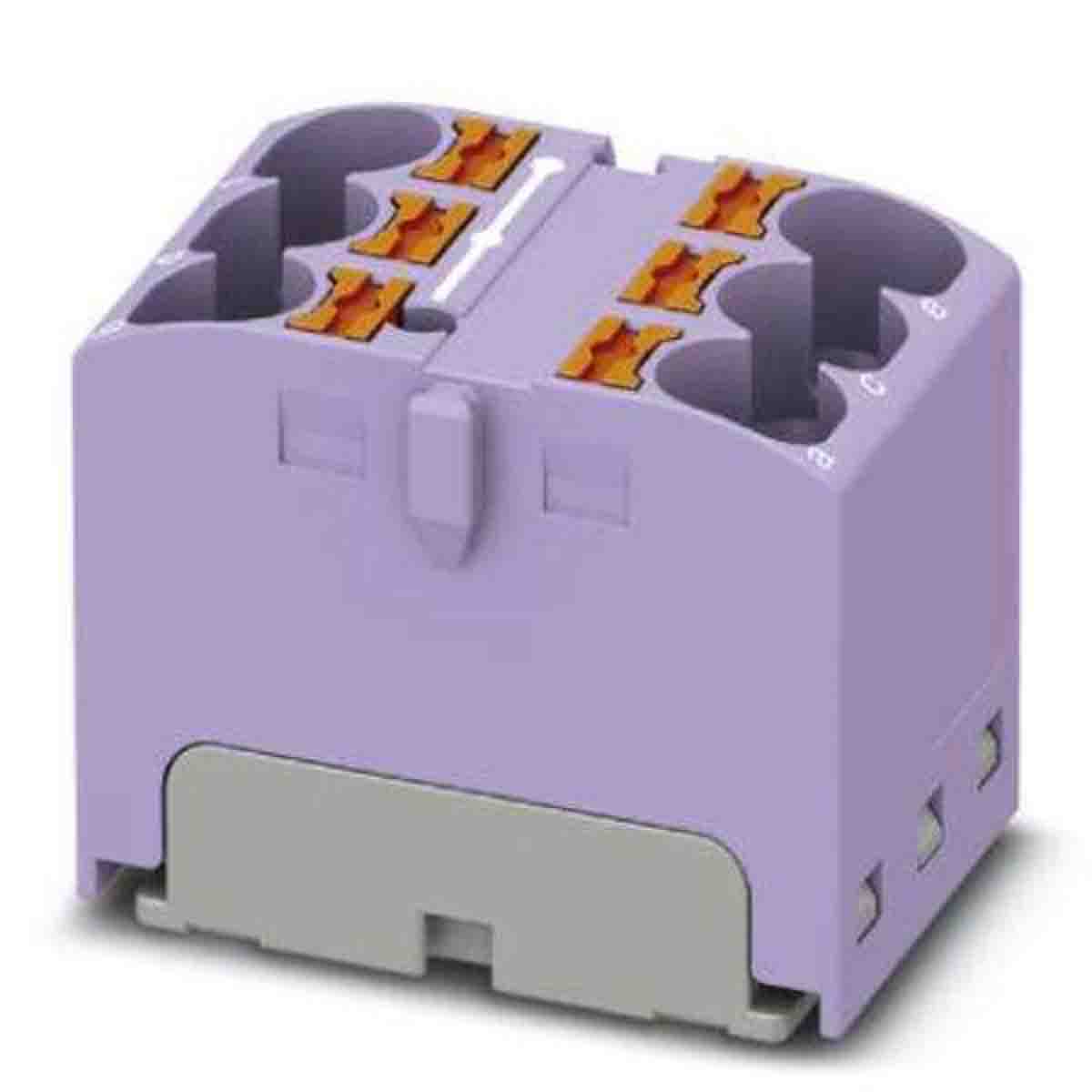 Phoenix Contact Distribution Block, 6 Way, 6mm², 32A, 450 V, Violet | 3273938