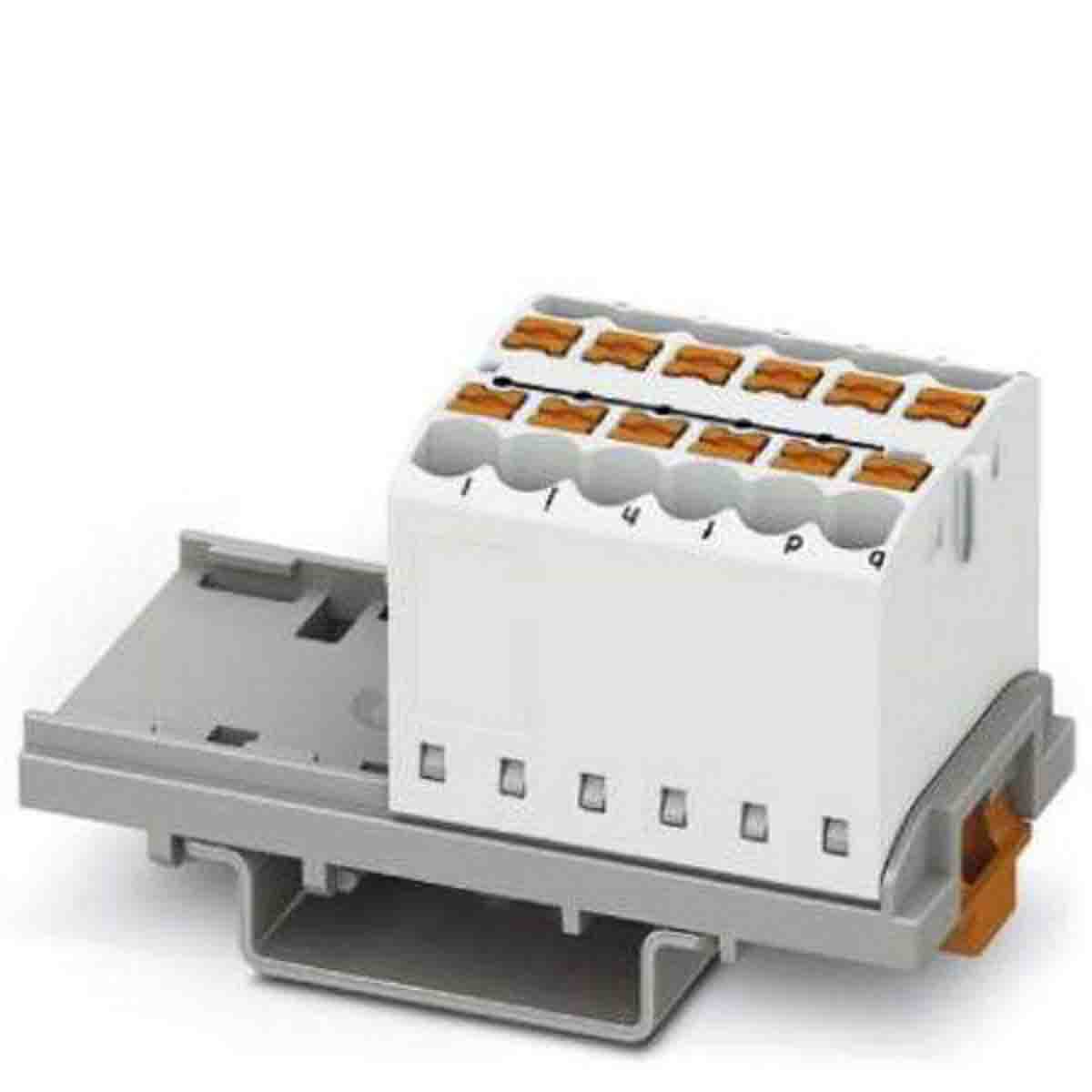 Phoenix Contact Distribution Block, 12 Way, 4mm², 24A, 690 V, White | 3273034