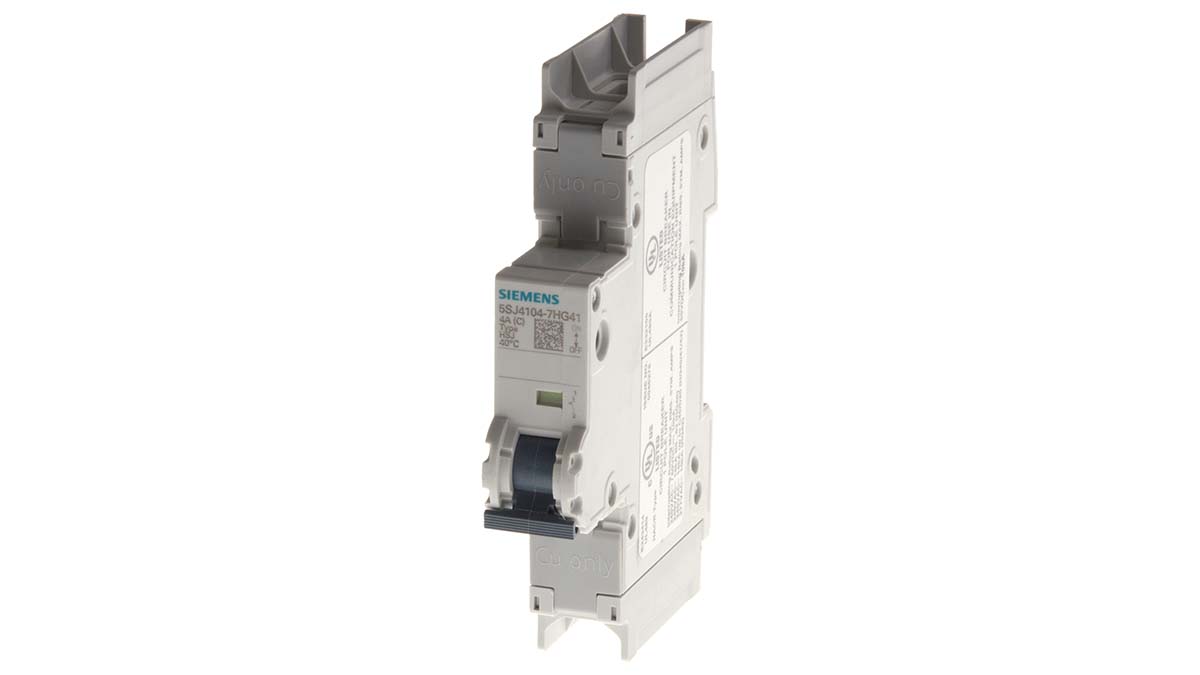 Siemens SENTRON 5SJ4 MCB, 1P, 3A Curve C, 14 kA Breaking Capacity | 5SJ4103-7HG41