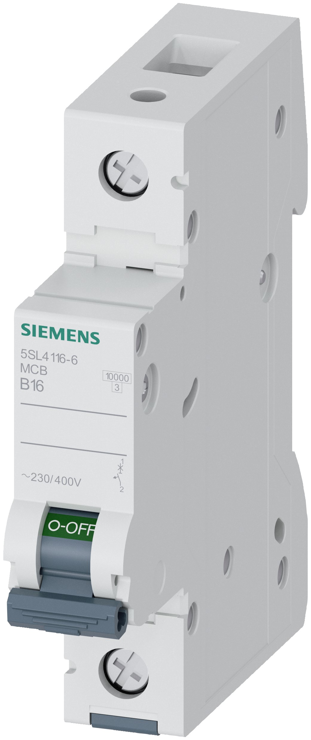 Siemens SENTRON 5SL4 MCB, 1P, 16A Curve B, 10 kA Breaking Capacity | 5SL4116-6