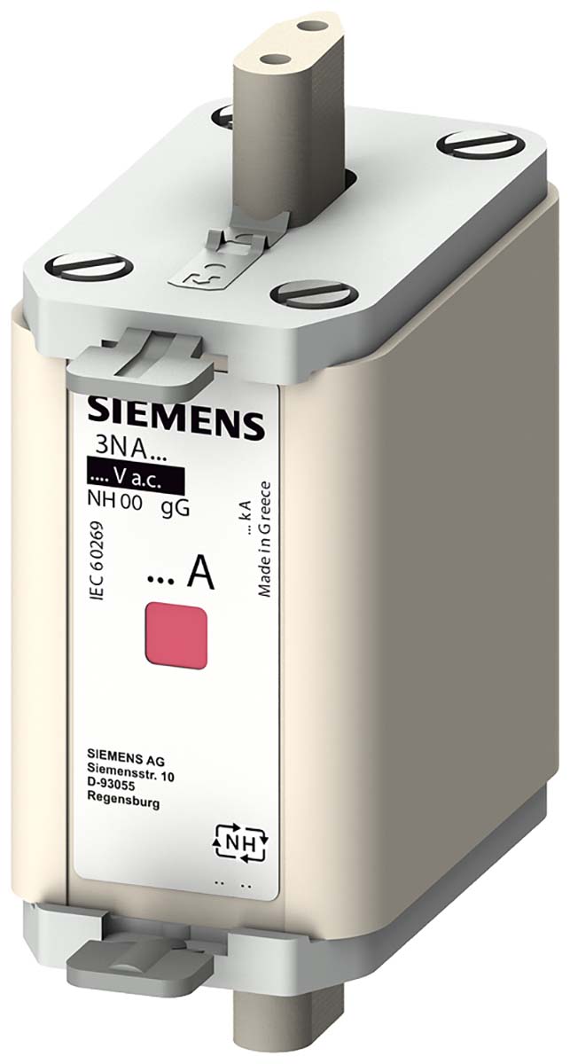Siemens 63A Centred Tag Fuse, NH00, 690V ac | 3NA6822-6
