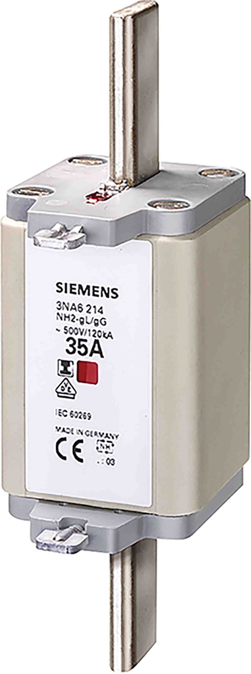 Siemens 250A Centred Tag Fuse, NH2, 500V ac | 3NA6244