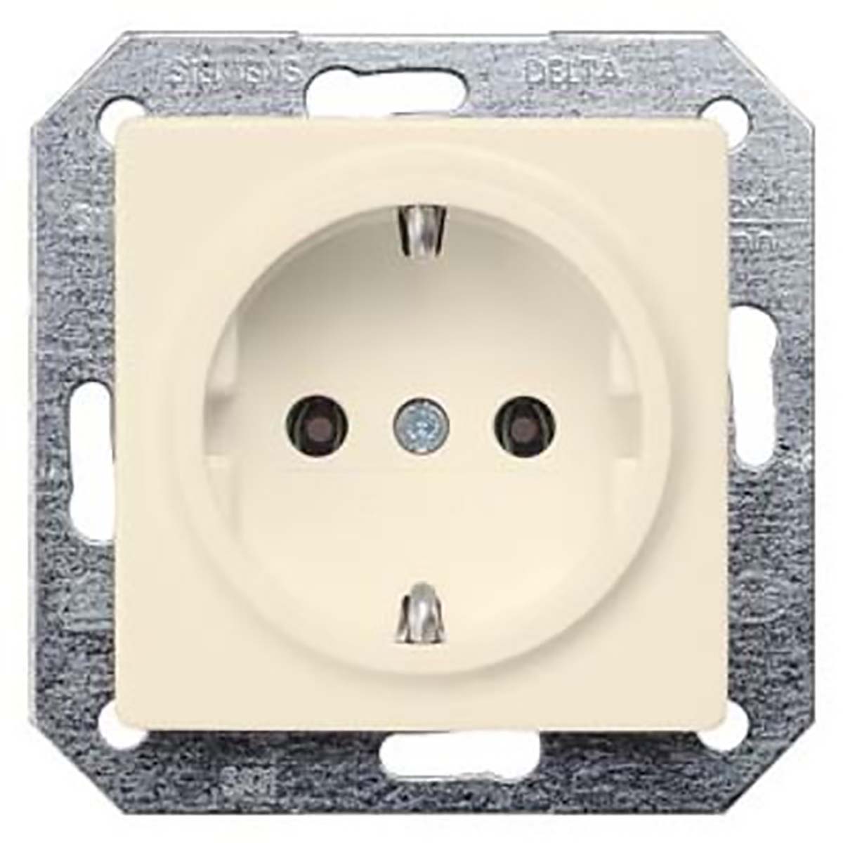 Siemens DELTA White 1 Gang Electrical Socket, 2 Poles, 16A, Schuko, Indoor Use | 5UB1551