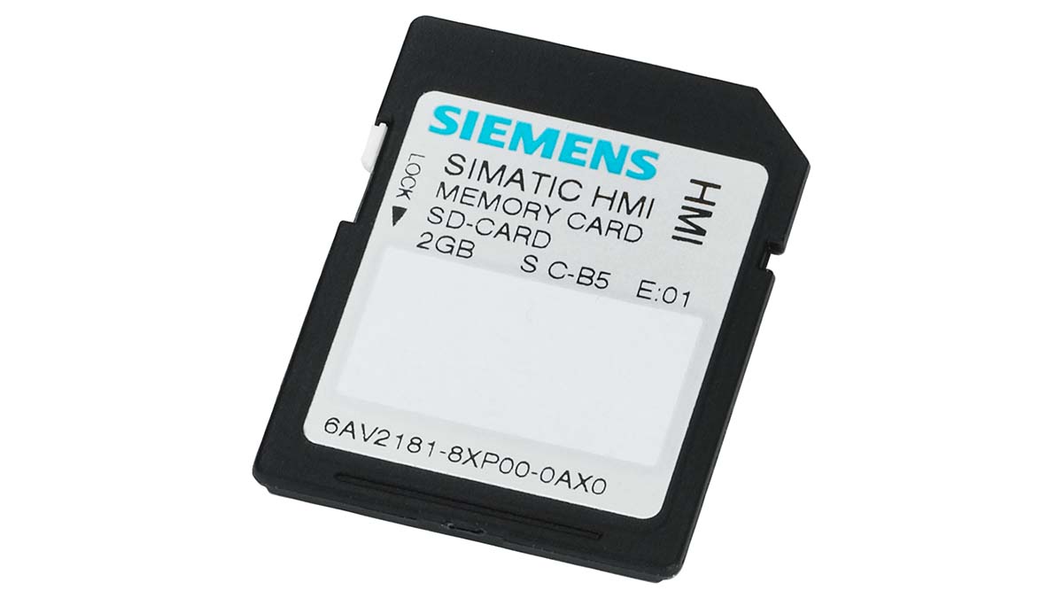 Siemens Memory Card For Use With HMI SIMATIC HMI operator panels | 6AV2181-8XP00-0AX0