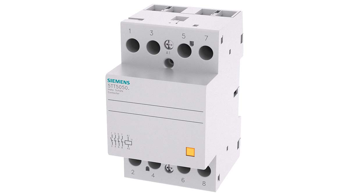 Siemens SENTRON 5TT INSTA Contactor, 220 V dc Coil, 4-Pole, 63 A, 4NO | 5TT5050-0
