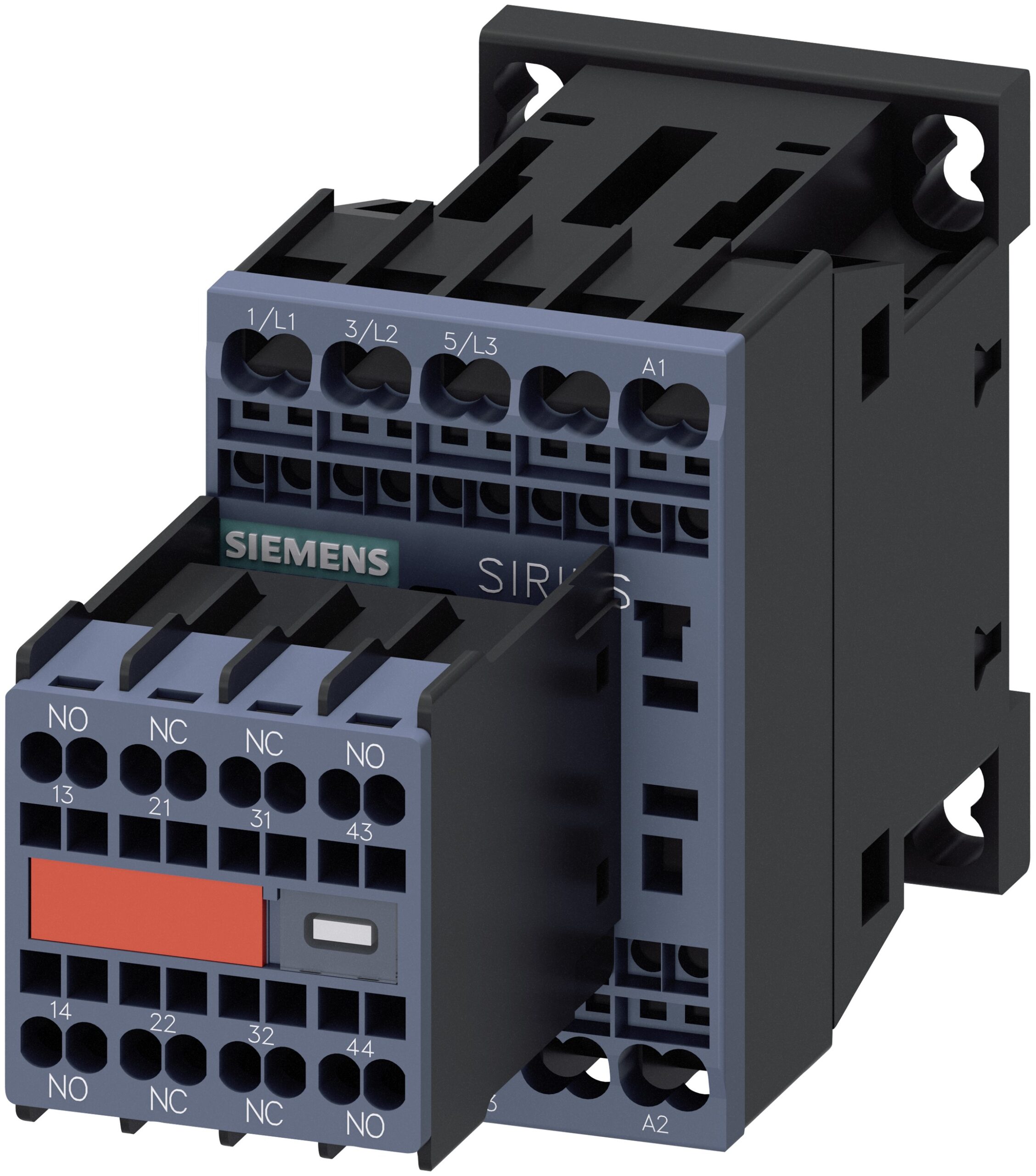 Siemens SIRIUS 3RT Size S00, 3RT2 Contactor, 24 V dc Coil, 3-Pole, 9 A, 4 kW, 2NO + 2NC | 3RT2016-2FB44-3MA0