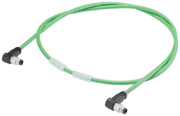 Siemens Male 4 way M8 to Male 4 way M8 Bus Cable, 15m