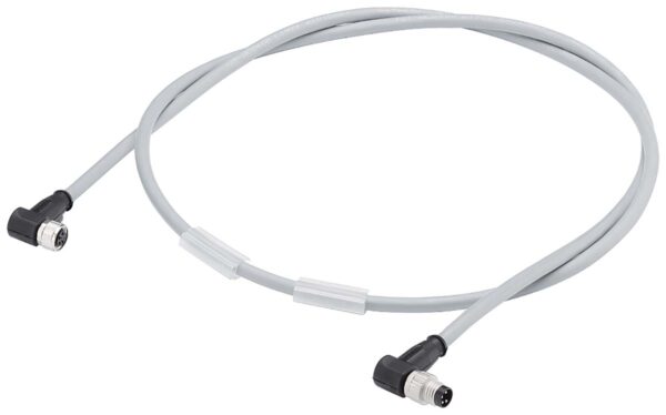 Siemens Right Angle Male 4 way M8 to Right Angle Female 4 way M8 Sensor Actuator Cable, 10m