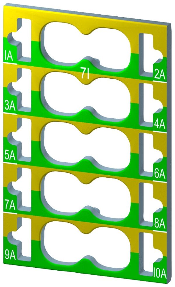 Siemens Labeling Sheet for Use with 10 AUX Terminals