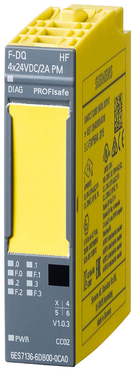 Siemens PLC I/O Module, Digital, 24 V | 6ES7136-6DB00-0CA0