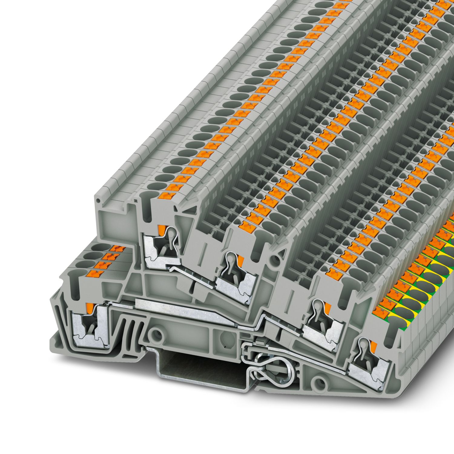 Phoenix Contact 5-Way Earth Terminal Block, 12 AWG Wire, Push In | 3213949