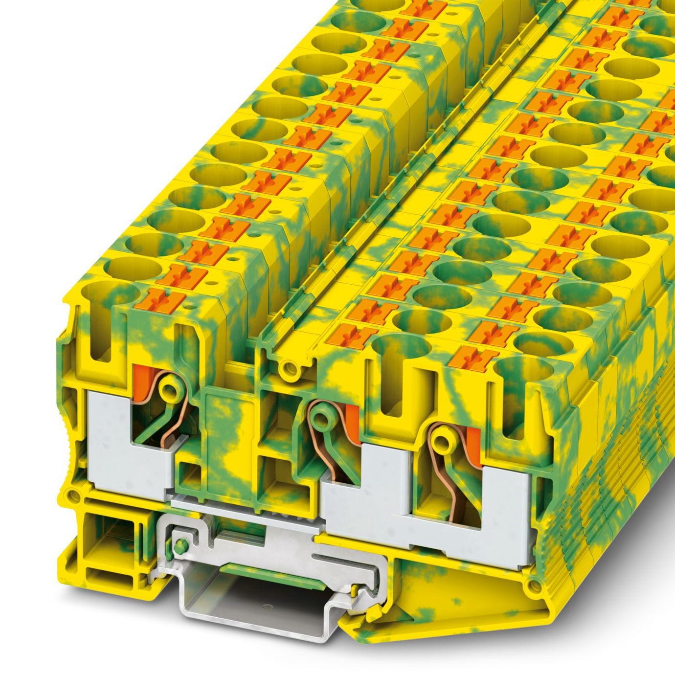 Phoenix Contact 3208745 PT 10 Series Green, Yellow, 16mm², Push In Termination, ATEX, IECEx | 3208745