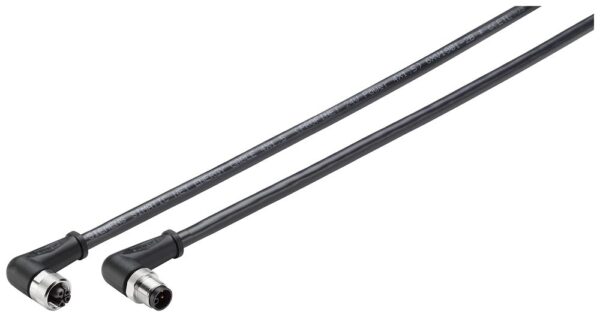 Siemens Right Angle Male M12 to Right Angle Female M12 Sensor Actuator Cable, 500mm